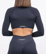 Lina black long sleeve top - Image 4