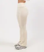Leila beige push up flare leggings - Image 3