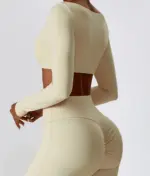 Leila beige long sleeve top - Image 10