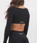 Leila black long sleeve top - Image 3