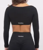Leila black long sleeve top - Image 5