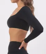 Leila black long sleeve top - Image 2