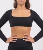 Leila black long sleeve top - Image 11