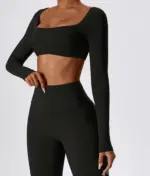Leila black long sleeve top - Image 10