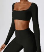 Leila black long sleeve top - Image 12