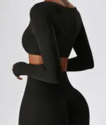 Leila black long sleeve top - Image 8