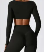 Leila black long sleeve top - Image 7