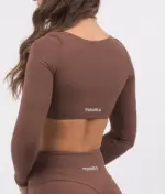 Leila brown long sleeve top - Image 4