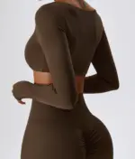 Leila brown long sleeve top - Image 9