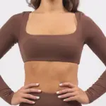 Leila brown long sleeve top