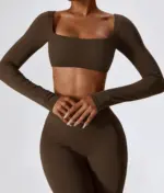 Leila brown long sleeve top - Image 10