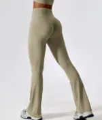 Leila dark beige push up flare leggings - Image 9