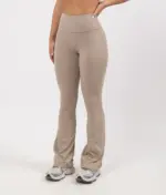 Leila dark beige push up flare leggings