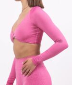 Lina pink long sleeve top - Image 7