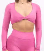 Lina pink long sleeve top - Image 2