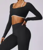 Telma black long sleeve top - Image 7