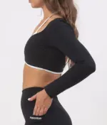 Telma black long sleeve top - Image 2