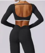 Telma black long sleeve top - Image 8