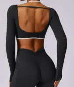 Telma black long sleeve top - Image 5