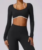 Telma black long sleeve top - Image 4