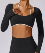 Telma black long sleeve top - Image 6