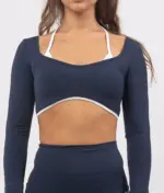 Telma blue long sleeve top - Image 2
