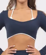 Telma blue long sleeve top - Image 5