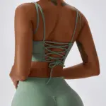 Zira green strappy top