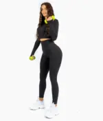 Aurora black set with long sleeve top - Image 2