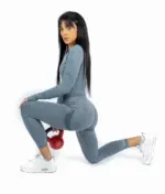 Aurora dark gray set with long sleeve top - Image 12