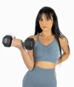 Aurora blue sports bra with straps