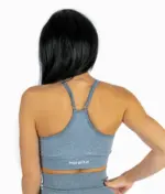 Aurora blue sports bra with straps - Image 2