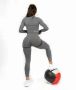 Aurora dark gray set with long sleeve top - Image 15