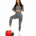 Aurora dark gray set with long sleeve top