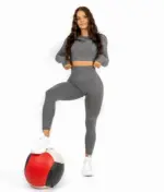 Aurora dark gray set with long sleeve top