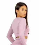 Aurora lilac fitness top with long sleeves - Image 2