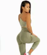 Aurora navy green set with strappy top - Image 2