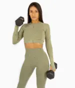 Aurora navy green set with long sleeve top - Image 3