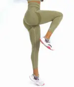 Aurora navy green fitness leggings - Image 4