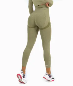 Aurora navy green fitness leggings
