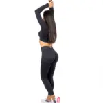 Cozy black set with long sleeve top