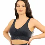 Cozy black strappy top