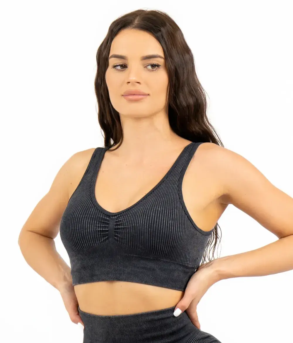 cozy-black-top-na-bretele-1 Cozy black strappy top - Image 1