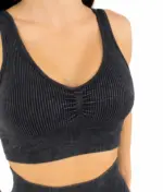 Cozy black strappy top - Image 3
