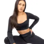 Cozy black top with long sleeves