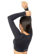 Cozy black top with long sleeves - Image 2