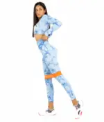 Fiona Blue set with long sleeve top - Image 2