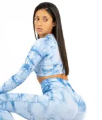 Fiona Blue set with long sleeve top - Image 4