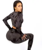 Fiona gray & black matching set with long sleeve top - Image 4