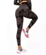 Fiona gray & black push up leggings